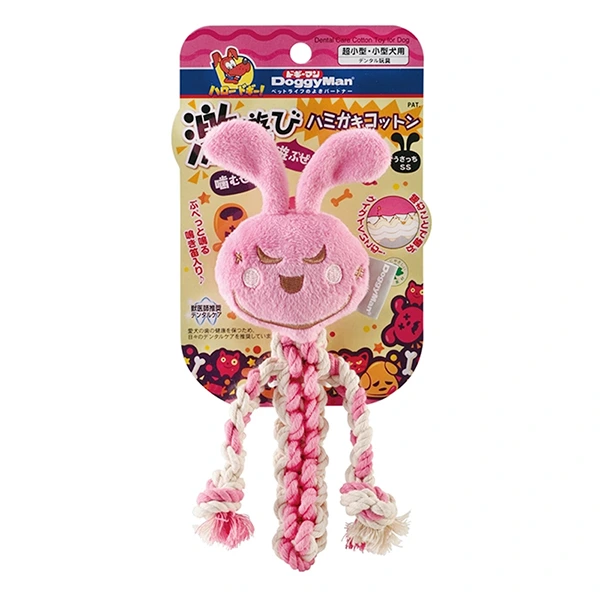 Іграшка для собак DoggyMan Cotton Rabbit, Кролик з канатом