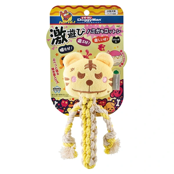 Жувальна іграшка для собак DoggyMan Cotton Tiger, S