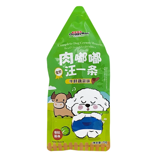 Вологий корм для собак DoggyMan Cream Mousse, Яловича печінка з овочами