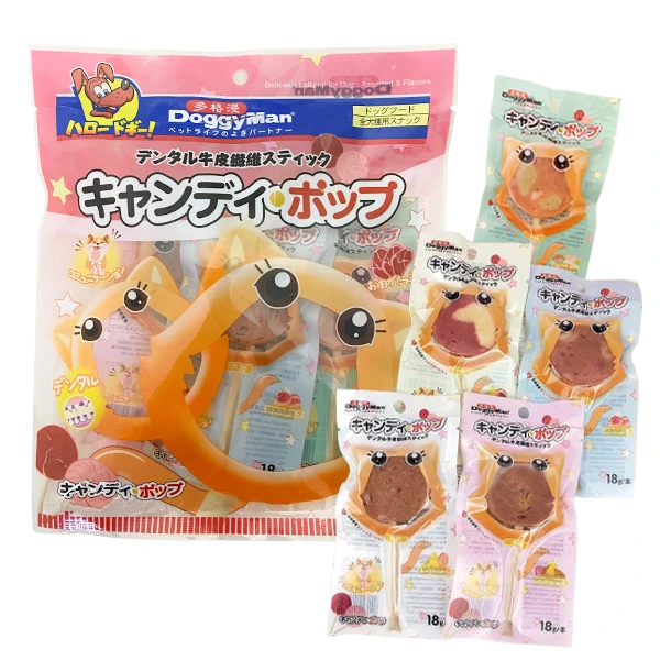 Ласощі для собак DoggyMan Delicious Lollipop, Чупа-чупс Яловичина, Качка, Лосось, Ягня, Курка
