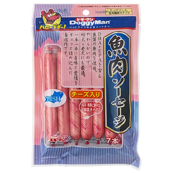 Ласощі для собак DoggyMan Fish Sausages, Сосиски риб'ячі