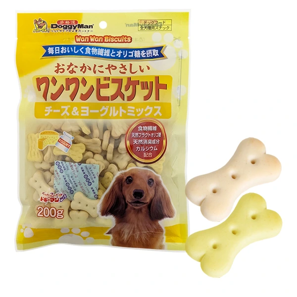 Ласощі для собак DoggyMan Healthy Biscuit Milk молочне печиво, 0.2 кг