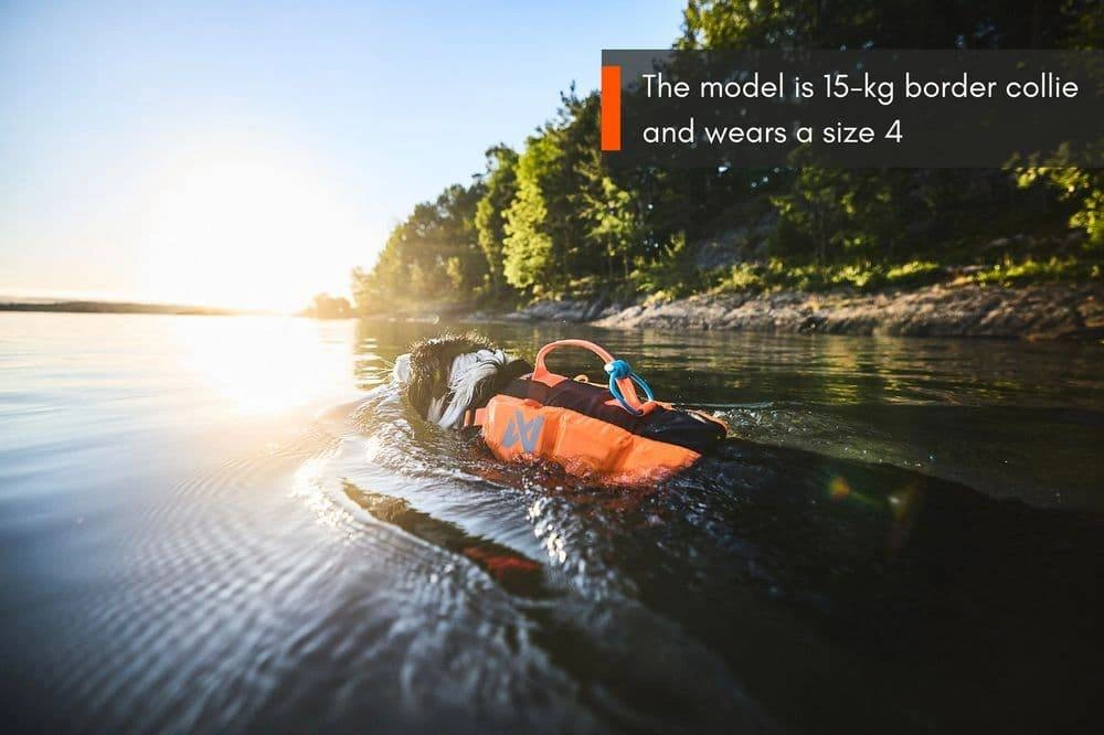 Спасательный жилет для собак Protector life jacket Non-stop dogwear Черный/Оранжевый 8