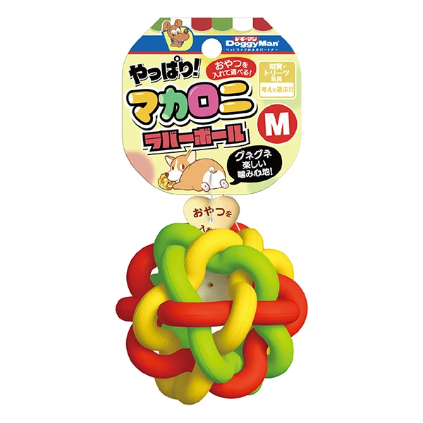 Іграшка для собак DoggyMan Macaroni Rubber Ball, Макарони
