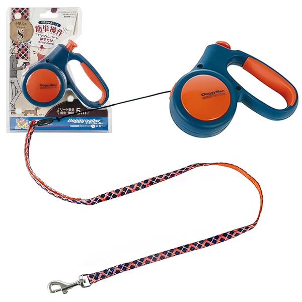 Повідець-рулетка для собак DoggyMan Retractable Lead Trad Style, Синій, S