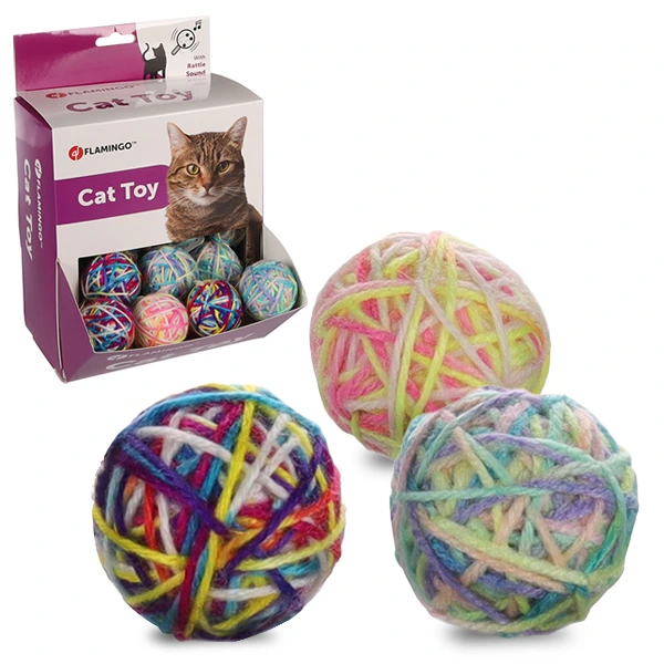Іграшка для котів Flamingo Cadee Ball, м’яч з брязкальцем