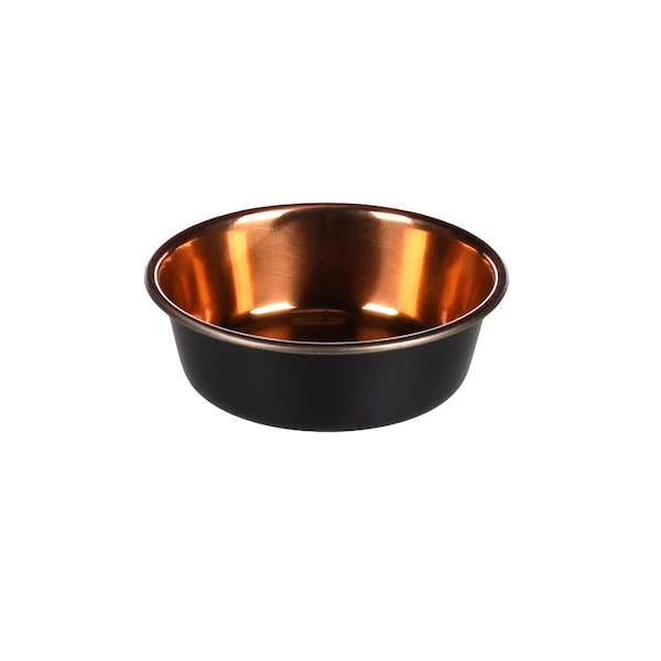 Миска для собак і котів Flamingo Ezra Bowl, чорний-мідь, 0.3 л