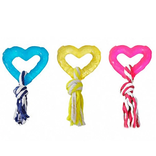 Іграшка для собак СЕРЦЕ З МОТУЗКОЮ Flamingo Good4Fun Hart With Rope, TPR-гума