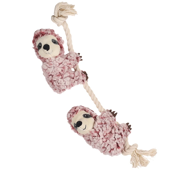 Іграшка для собак ЛІНИВЕЦЬ З КАНАТОМ Flamingo Hangta Sloth with Rope