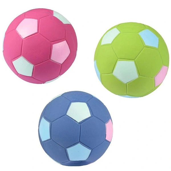 М'яч для собак Flamingo Latex Football, Латексний, з пищалкою