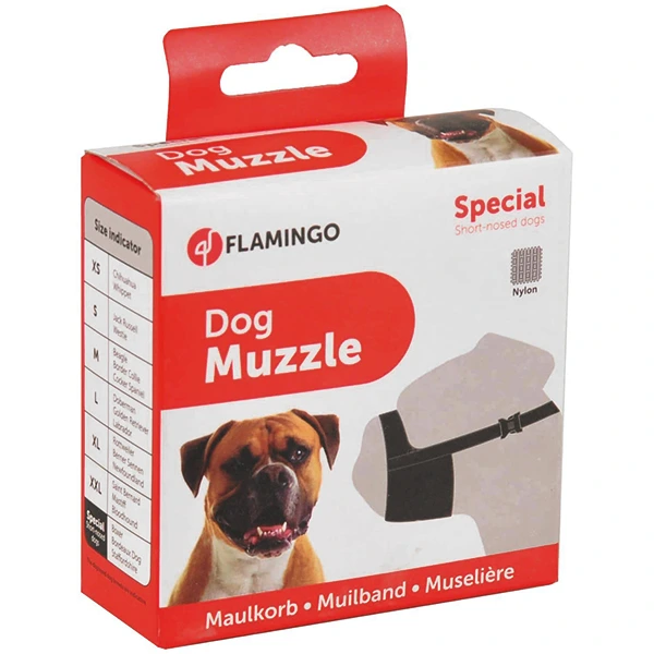 Намордник для собак Flamingo Muzzle Nylon Special, для коротконосих порід