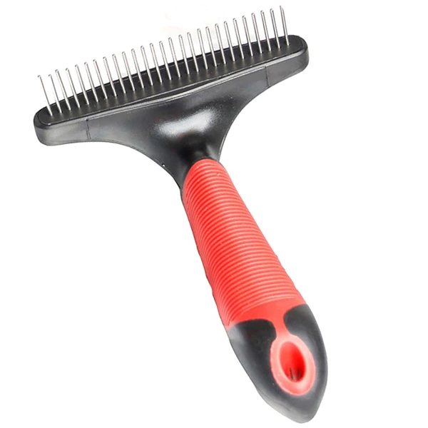 Граблі для собак Flamingo Rake Rotating Teeth, зубці, що обертаються, для довгої, жорсткої, кучерявої шерсті, S