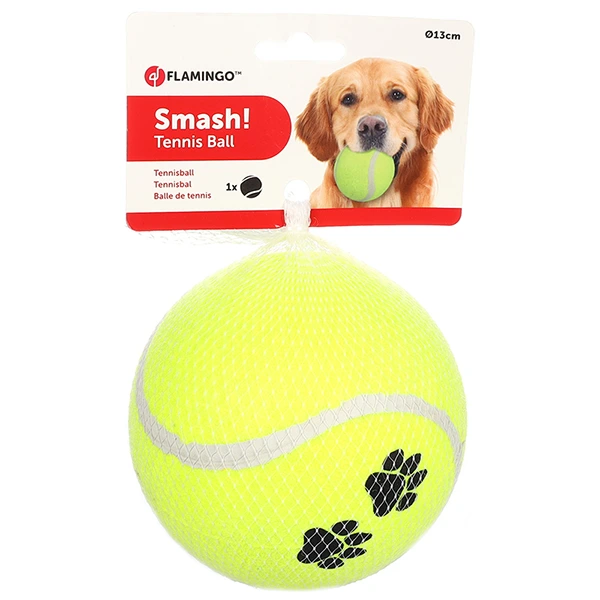 М'яч для собак Flamingo Smash Tennis Ball, 13 см, жовтий