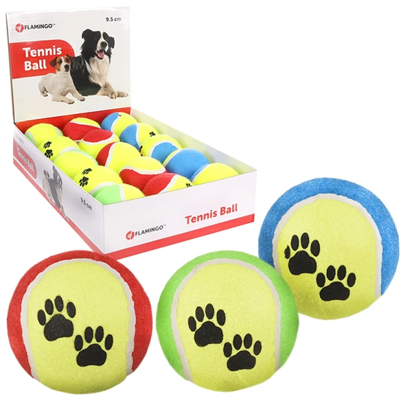 М'яч для собак Flamingo Tennisball Fluo, 9,5 см
