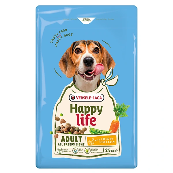 Сухий корм для собак Happy Life Adult Light, з куркою, контроль ваги, 2.5 кг