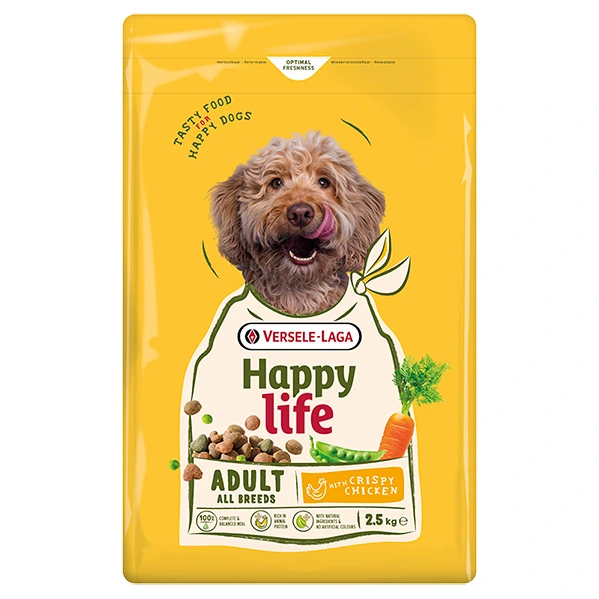 Корм для собак всех пород Happy Life Adult, Курица, 2.5 кг