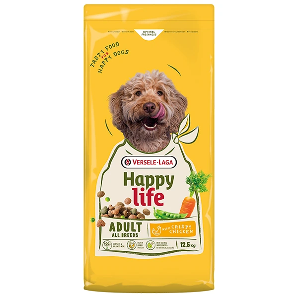 Корм для собак всех пород Happy Life Adult, Курица, 12.5 кг