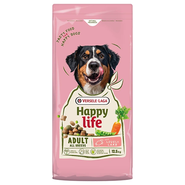 Корм для собак Happy Life Adult, с ягненком, для всех пород, 12.5 кг