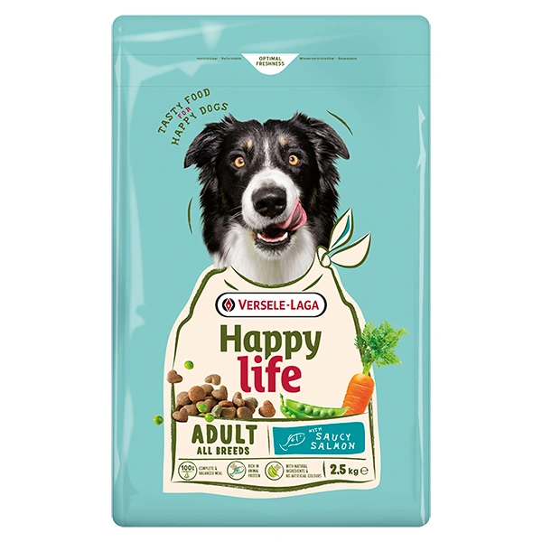 Корм для собак Happy Life Adult with Salmon, для всех пород, 2.5 кг