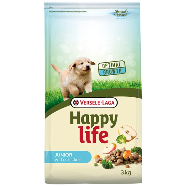 Корм для цуценят Happy Life Junior with Chicken, для всіх порід, 3 кг