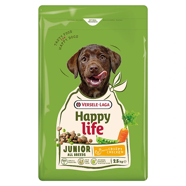 Корм для цуценят Happy Life Junior with Chicken, для усіх порід, 2.5 кг