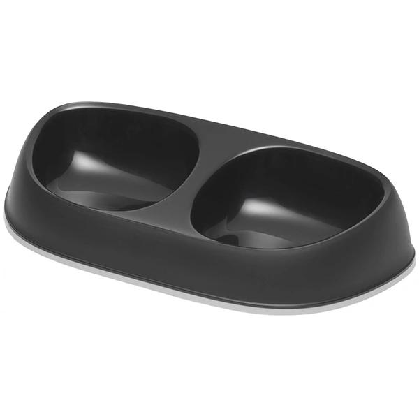 Миска для котів Moderna Double Sensibowl, Подвійна, Чорний, 2х200 мл