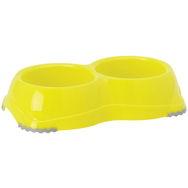 Подвійна миска для собак і котів Moderna Double Smarty Bowl Small, Лимонний, 2х330 мл