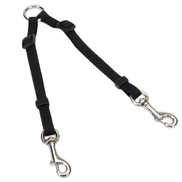 Повідець-спарка для собак Coastal 2 Dog Adjustable Coupler, Чорний