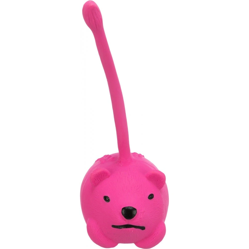 Игрушка Trixie для собак Мяч-зверюшка круглый с хвостом и пищалкой латекс 6 см