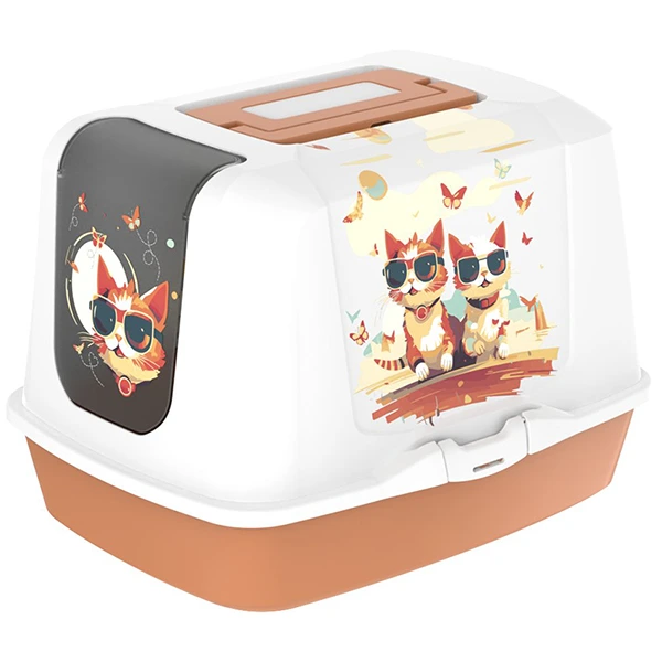 Туалет для котів Moderna Trendy Cat Indy&Louise, закритий, карамель