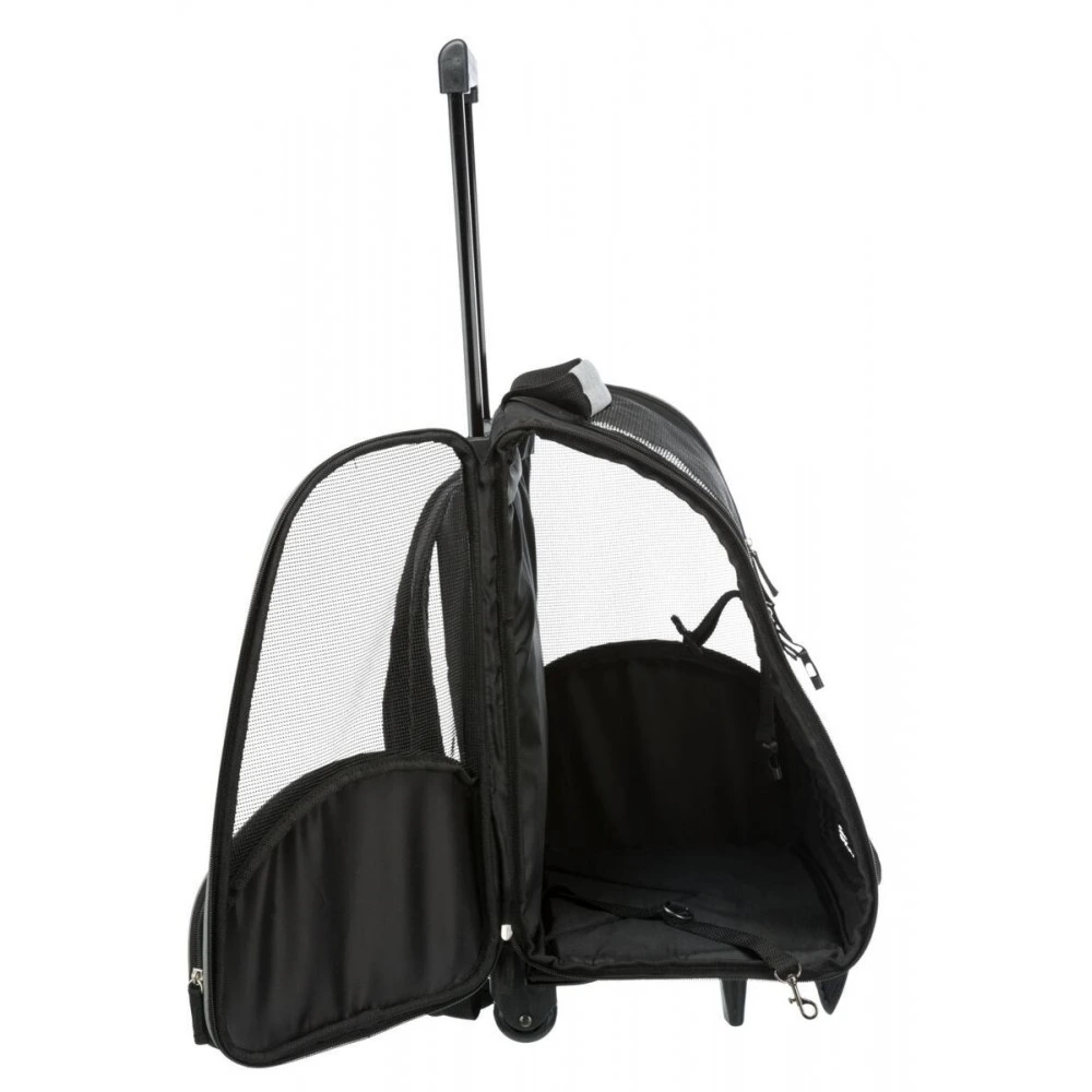 Сумка-рюкзак Trixie для собак Trolley до 8кг з поліестеру чорна/сіра 32х45х25 см