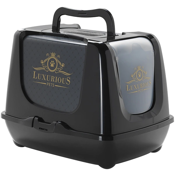 Туалет для котів Moderna Trendy Cat Luxurious, закритий, чорний