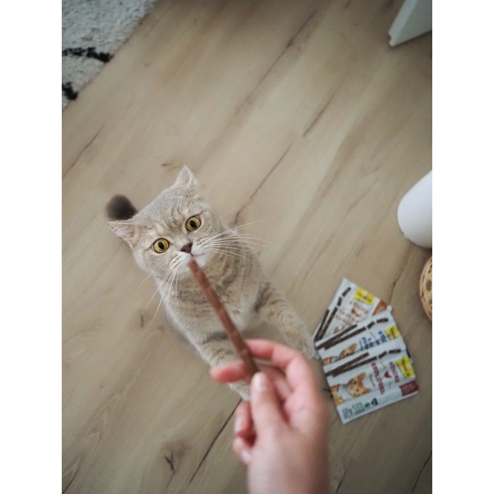 Ласощі GimCat м’ясні палички для котів з індичкою та кроликом 4 шт