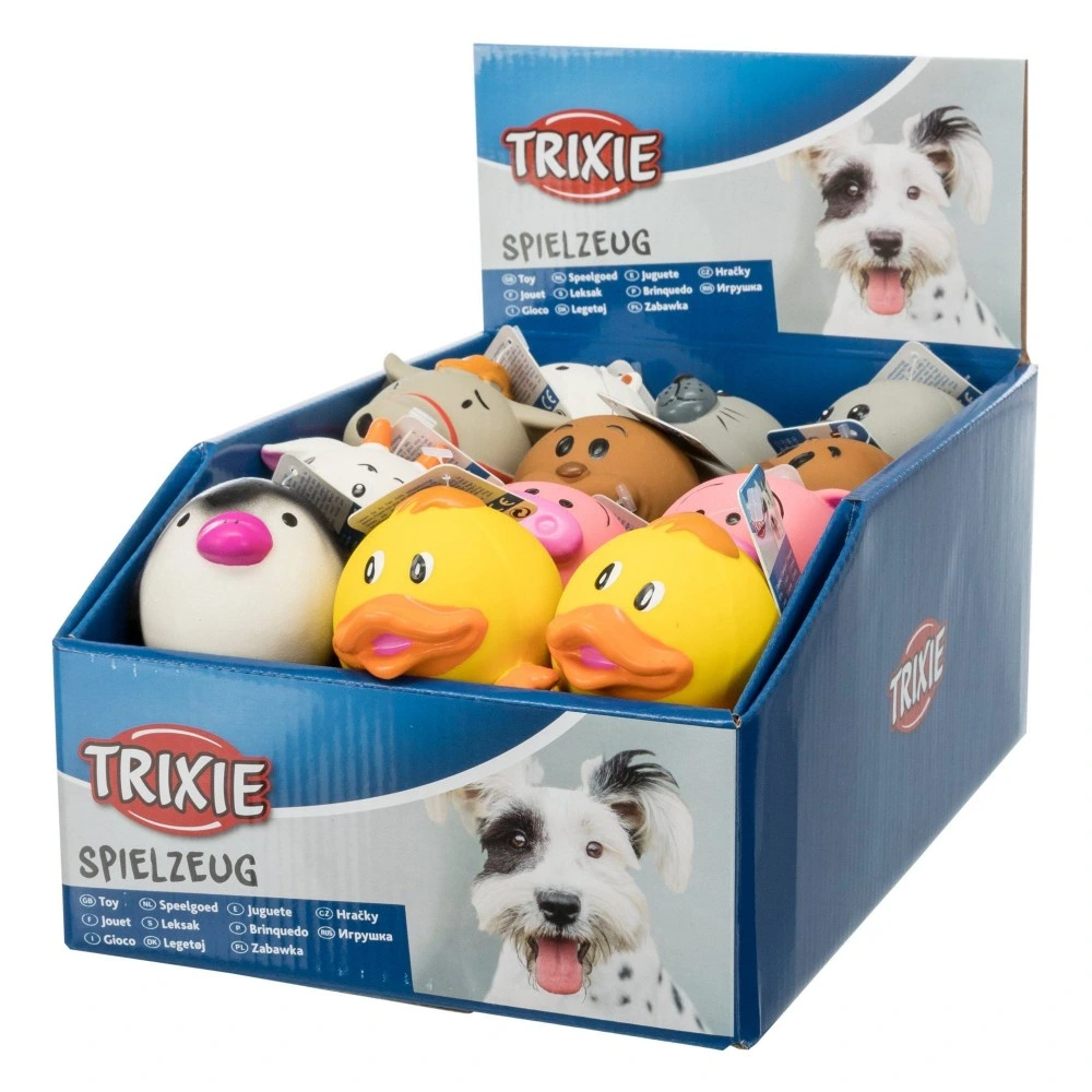 Іграшка Trixie для собак М_яч-тваринка круглий з пискавкою латекс 6 см