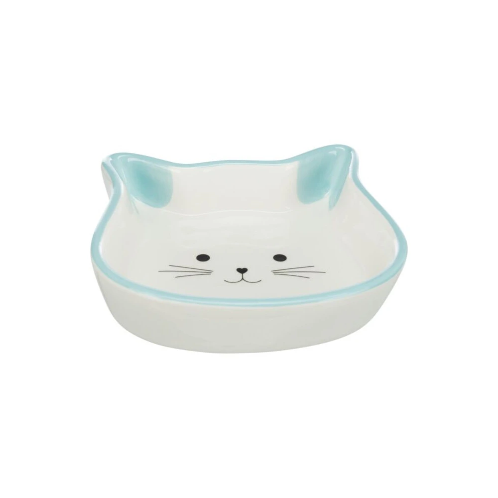 Миска Trixie для кошек в форме кошачьей мордочки керамическая 250 мл/12 см