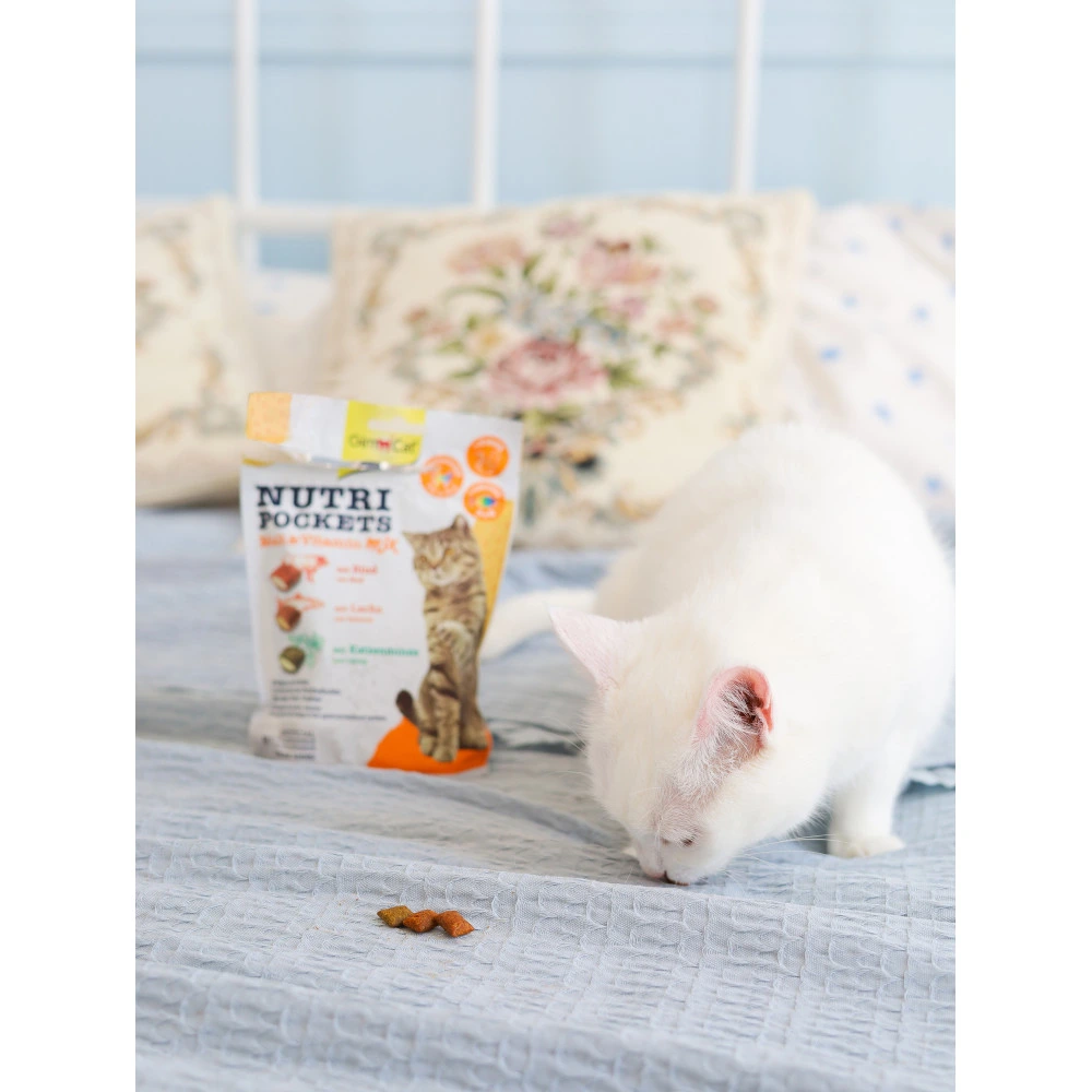 Вітамінні ласощі GimCat Nutri Pockets для котів для зміцнення імунітету мультивітамін мікс 150 г