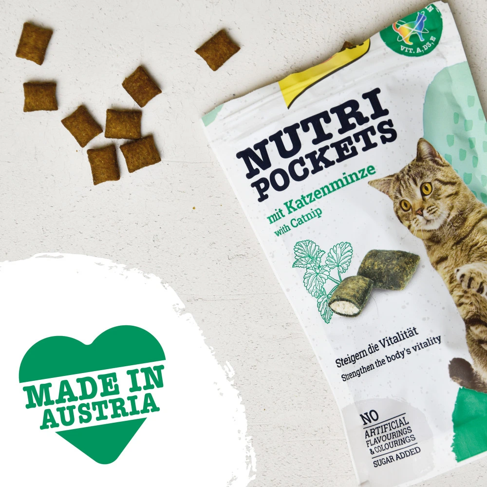 Вітамінні ласощі GimCat Nutri Pockets для котів для підвищення іммунітету з котячою м_ятою та мультивітаміном 60 г