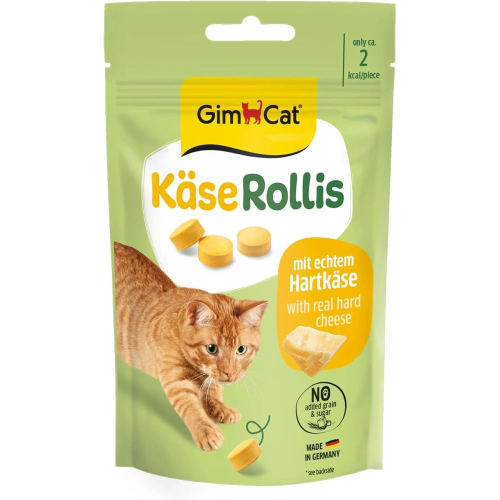 Ласощі GimCat Kase Rollis для котів таблетки з комплексом вітамінів сирні 40 г