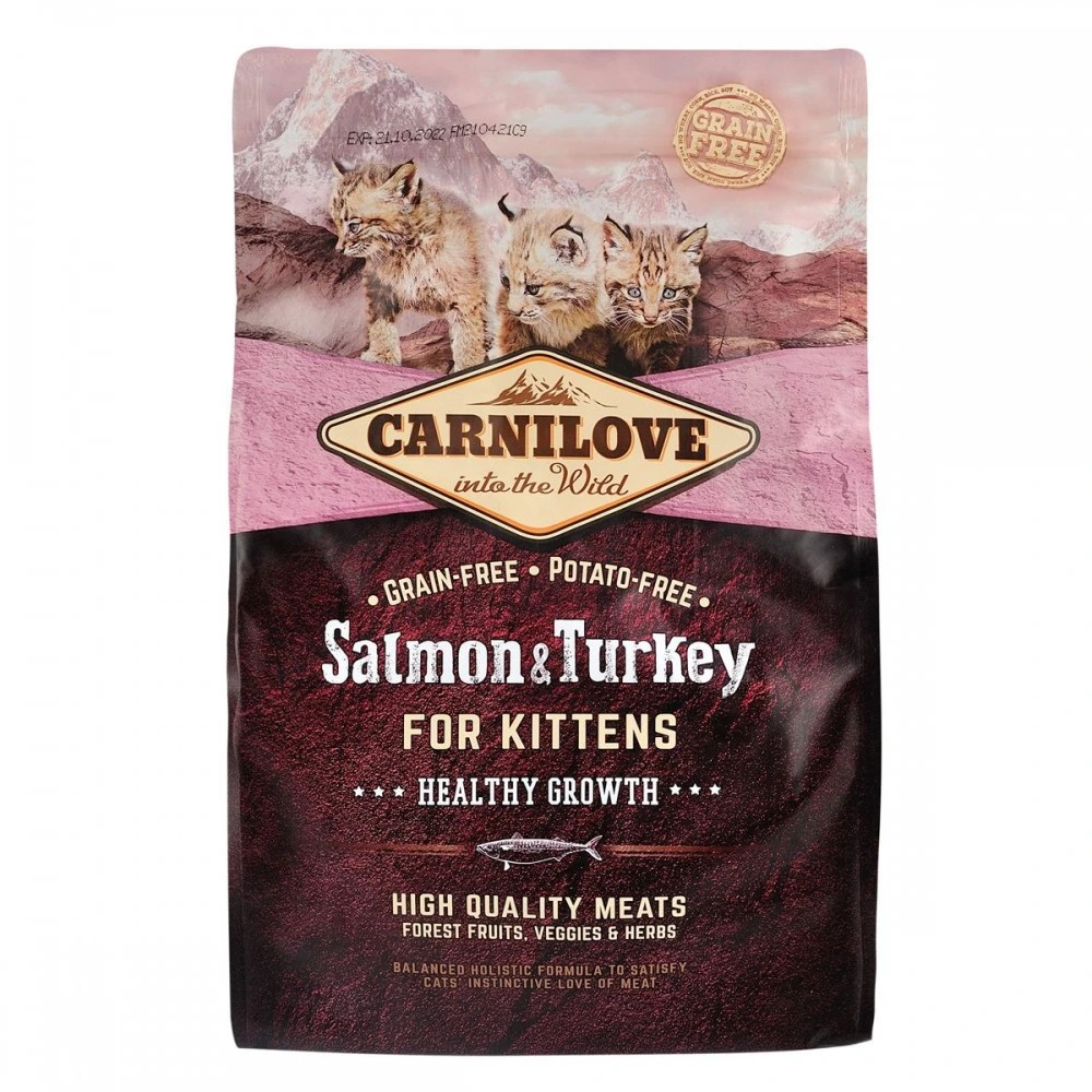 Сухой корм Carnilove Cat Kitten для котят с лососем и индейкой 2 кг