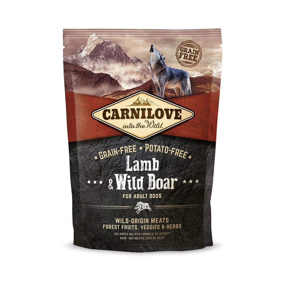 Корм сухий Carnilove Adult Lamb and Wild Boar для дорослих собак усіх порід з ягнятиною та диким кабаном 1,5 кг