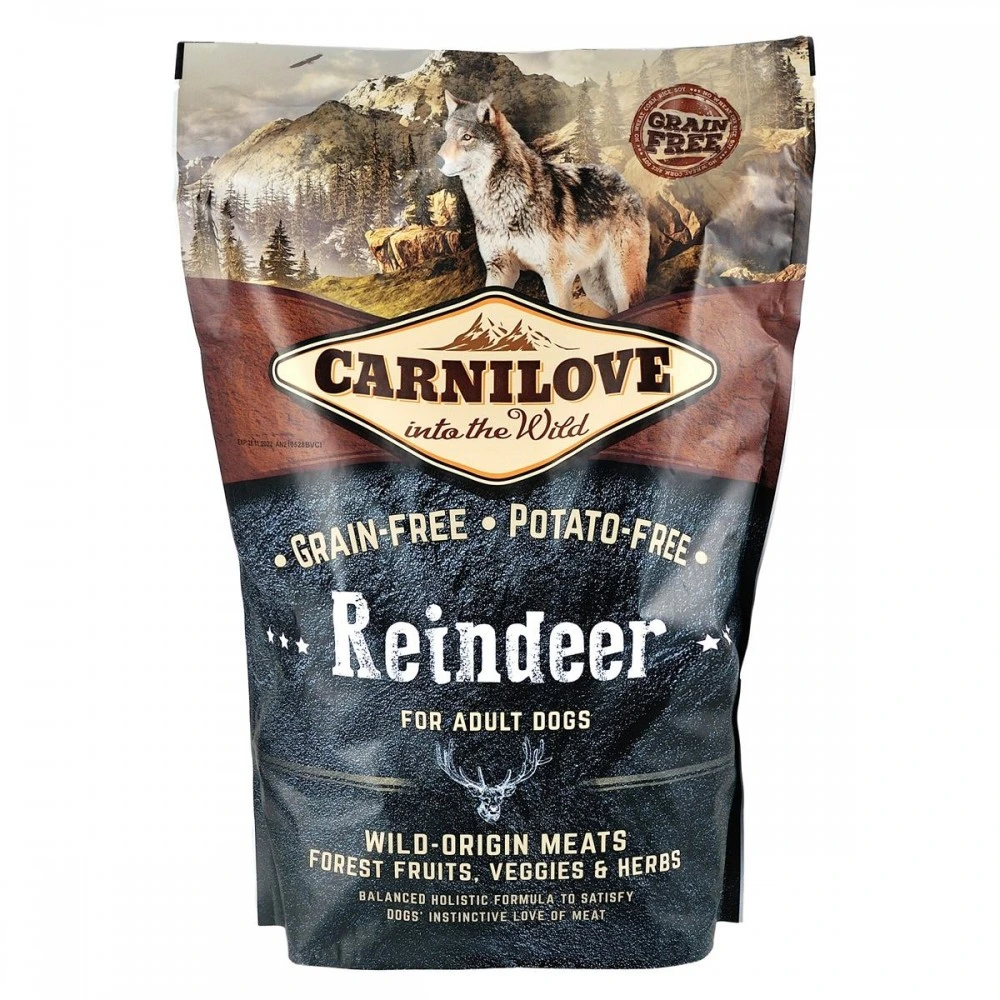 Сухой корм Carnilove Adult Reindeer для взрослых собак всех пород с северным оленем 1,5 кг