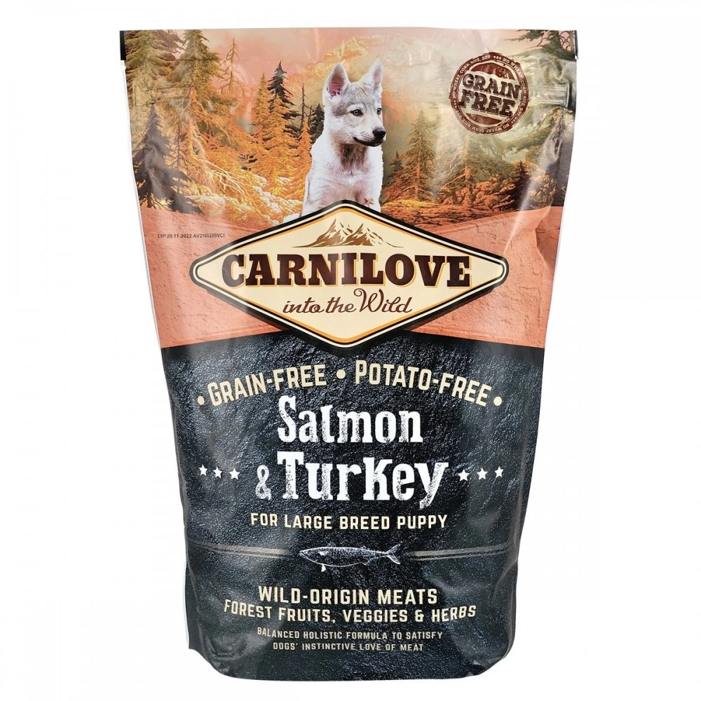 Сухой корм Carnilove Puppy Large Breed Salmon and Turkey для щенков крупных пород с лососем и индейкой 1,5 кг