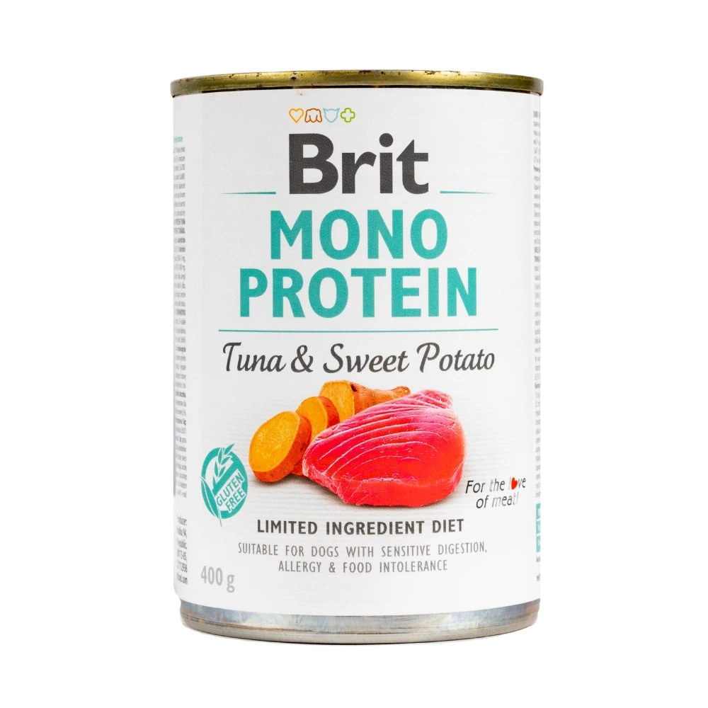 Корм влажный Brit Mono Protein Tuna and Sweet Potato для собак с тунцом и бататом 400 г