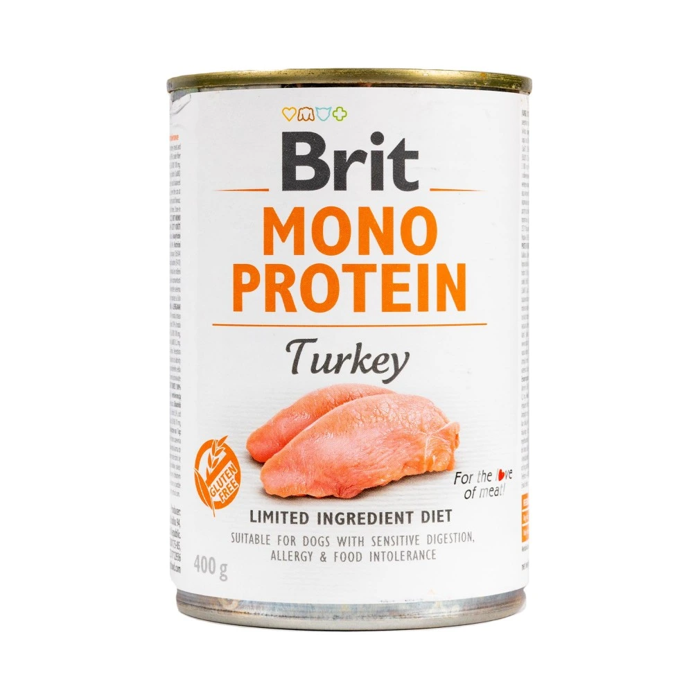 Влажный корм Brit Mono Protein Turkey для собак с индейкой 400 г