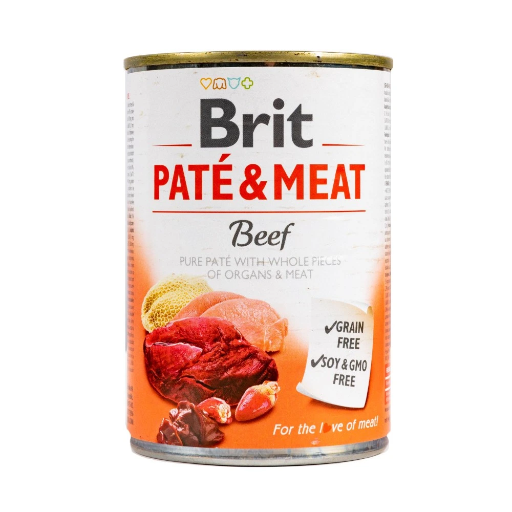 Влажный корм Brit Care Pate and Meat для взрослых собак с говядиной 400 г