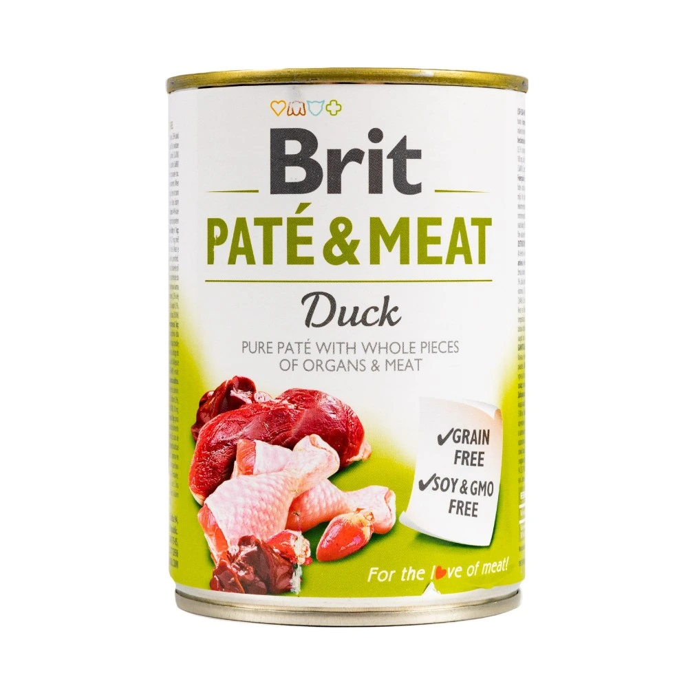 Влажный корм Brit Care Pate and Meat для взрослых собак с уткой 400 г
