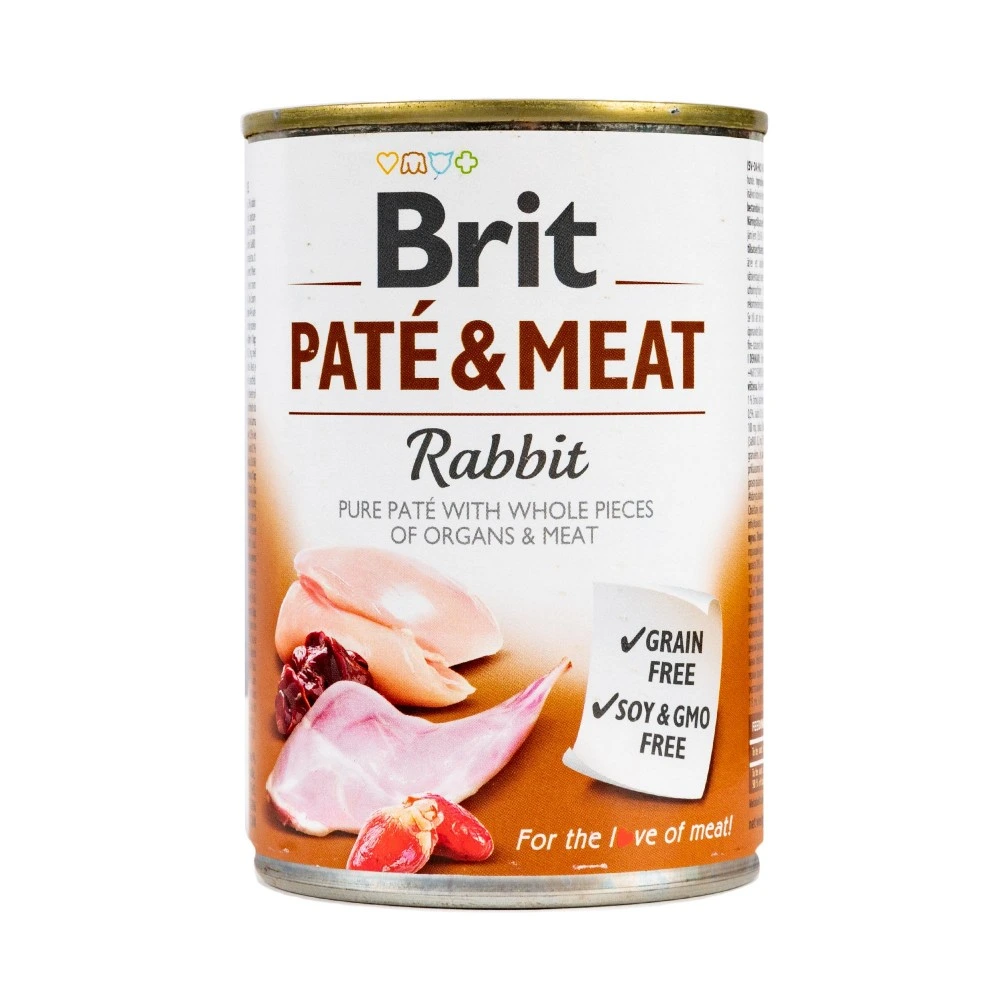 Влажный корм Brit Care Pate and Meat для взрослых собак с кроликом 400 г