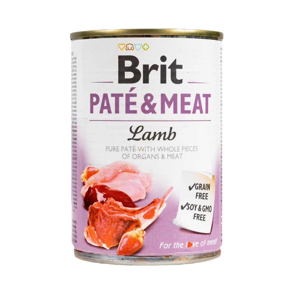 Влажный корм Brit Care Pate and Meat для взрослых собак с ягненком 400 г