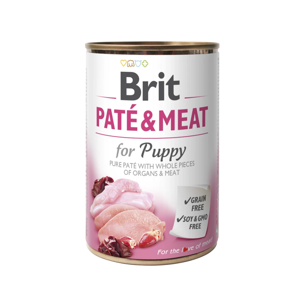 Влажный корм Brit Care Pate and Meat для щенков с курицей и индейкой 400 г