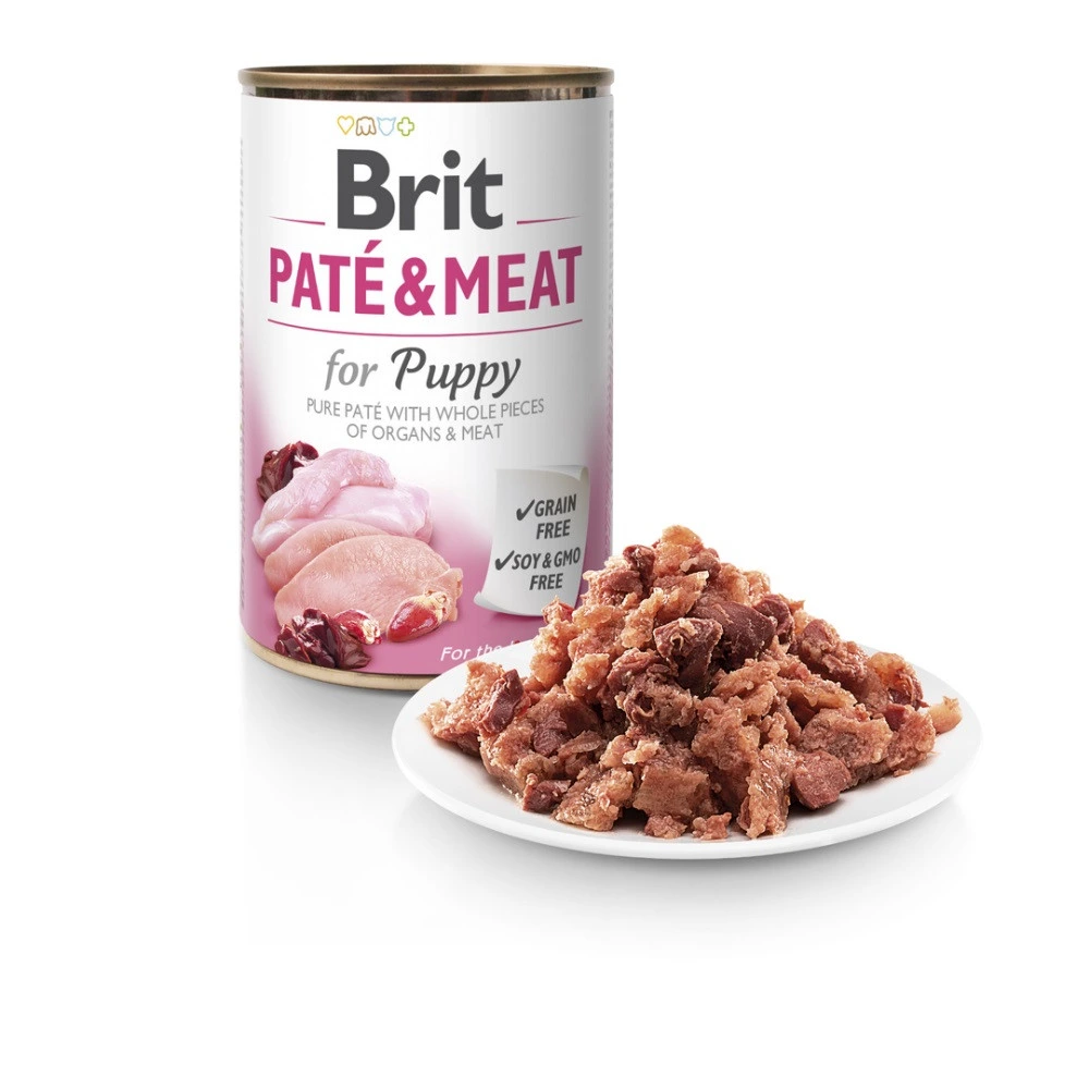 Влажный корм Brit Care Pate and Meat для щенков с курицей и индейкой 400 г
